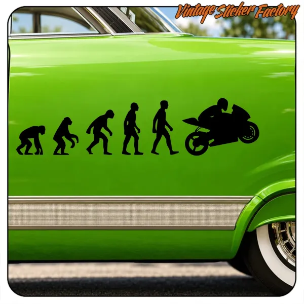 Pegatina EVOLUCIÓN MOTO. Comprar pegatinas.