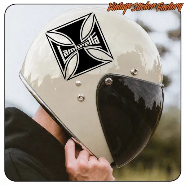 MALTESE CROSS LAMBRETTA STICKER. BUY VINYL STICKERS.