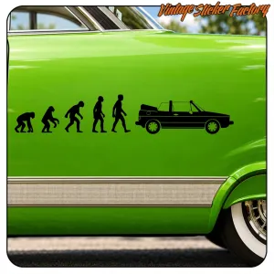EVOLUTION GOLF CABRIO MK1 STICKER. BUY VINYL STICKERS.