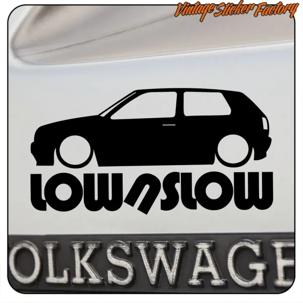 VW GOLF LOW 1 AUFKLEBER. KAUFEN SIE VINYLAUFKLEBER.