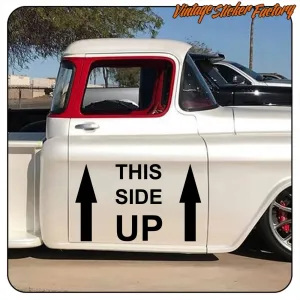 Pegatina THIS SIDE UP para 4x4 y equipamiento
