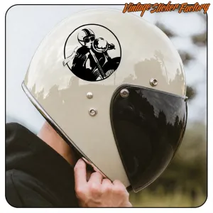 CAFE RACER WOMAN AUFKLEBER. KAUFEN SIE VINYLAUFKLEBER.