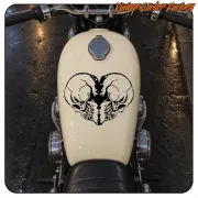 CALAVERAS HERZ AUFKLEBER. KAUFEN SIE VINYLAUFKLEBER.