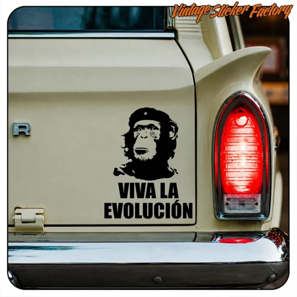 AUTOCOLLANT VIVA LA EVOLUCION. ACHETEZ DES AUTOCOLLANTS EN VINYLE.