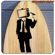 TV HEAD STICKER. BUY VINYL STICKERS.