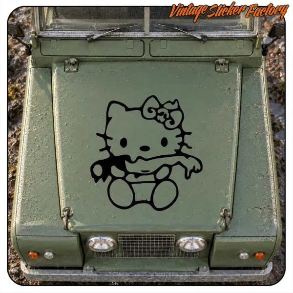 KITTY ZOMBIE -1 AUFKLEBER. KAUFEN SIE VINYLAUFKLEBER.