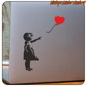 BANKSY GIRL UND BALLON. -2 AUFKLEBER. KAUFEN SIE VINYLAUFKLEBER.