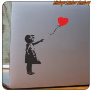 BANKSY GIRL AND BALLOON. -2 STICKER. BUY VINYL STICKERS.