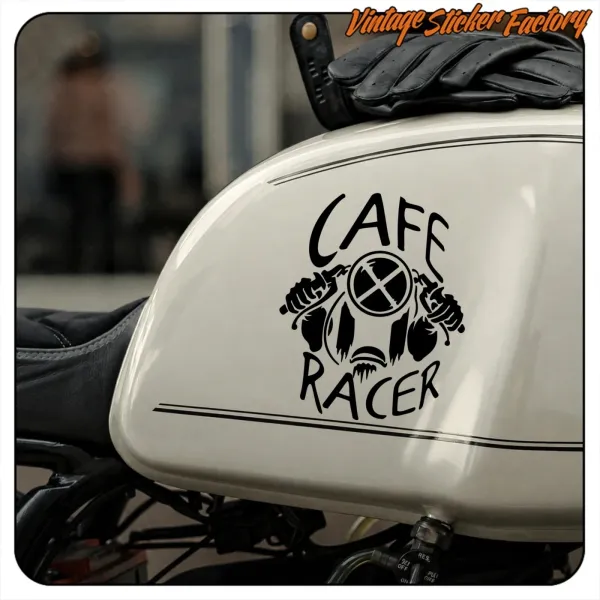 FARO CAFE RACER AUFKLEBER. KAUFEN SIE VINYLAUFKLEBER.