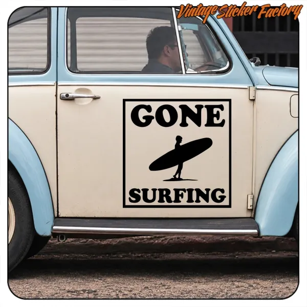 GONE SURFING STICKER. BUY VINYL STICKERS.