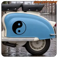 Yin-Yang-Aufkleber aus Schneidevinyl