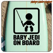 AUTOCOLLANT BÉBÉ JEDI À BORD. ACHETEZ DES AUTOCOLLANTS EN VINYLE.