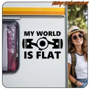 MY WORLD IS FLAT STICKER. BUY VINYL STICKERS.