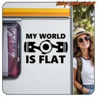 Pegatina My World Is Flat. Comprar pegatinas.