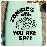 ZOMBIES ESSEN GEHIRN AUFKLEBER. KAUFEN SIE VINYLAUFKLEBER.