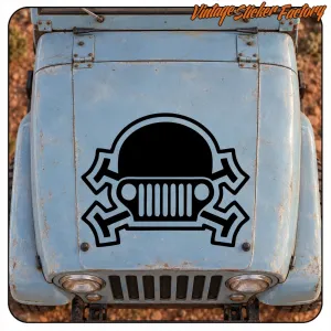 AUTOCOLLANT CRÂNE DE JEEP. ACHETEZ DES AUTOCOLLANTS EN VINYLE.