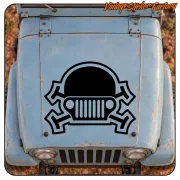 AUTOCOLLANT CRÂNE DE JEEP. ACHETEZ DES AUTOCOLLANTS EN VINYLE.