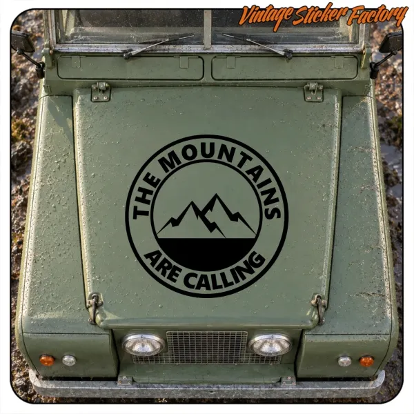 Pegatina The Mountains Are Calling. Comprar pegatinas.