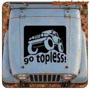 Pegatina Go Topless - Jeep. Comprar pegatinas.