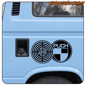 STEYR PUCH LOGO STICKER. BUY VINYL STICKERS.