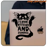 LOVE KITTENS AND ZOMBIES STICKER. BUY VINYL STICKERS.