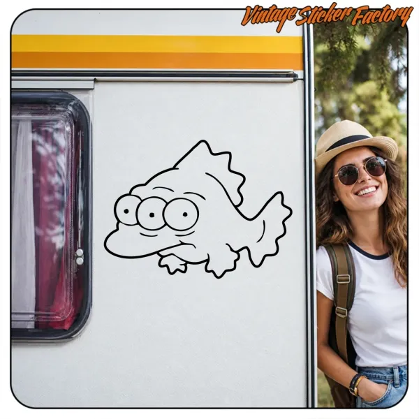 SIMPSONS FISH STICKER. BUY VINYL STICKERS.