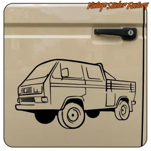 VW T3 DOKA AUFKLEBER. KAUFEN SIE VINYLAUFKLEBER.