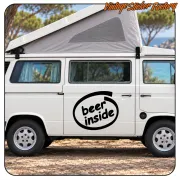 AUTOCOLLANT BEER INSIDE. ACHETEZ DES AUTOCOLLANTS EN VINYLE.