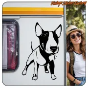 Sticker Bull Terrier en vinyle | Vintage Sticker Factory