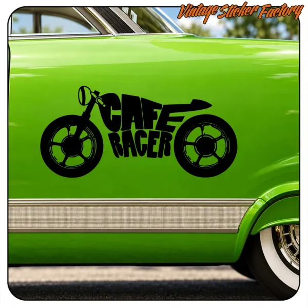 AUTOCOLLANT CHÂSSIS MANUSCRIT DE CAFE RACER. ACHETEZ DES AUTOCOLLANTS EN VINYLE.