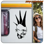 Pegatina Gandhi Punk . Comprar pegatinas.