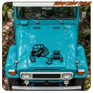 AUTOCOLLANT TOYOTA - JEEP. ACHETEZ DES AUTOCOLLANTS EN VINYLE.