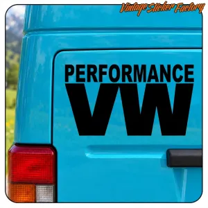 VW LEISTUNG AUFKLEBER. KAUFEN SIE VINYLAUFKLEBER.