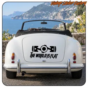 Pegatina The World Is Flat. Comprar pegatinas.