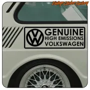 Pegatina Genuine High Emissions Volkswagen. Comprar pegatinas.