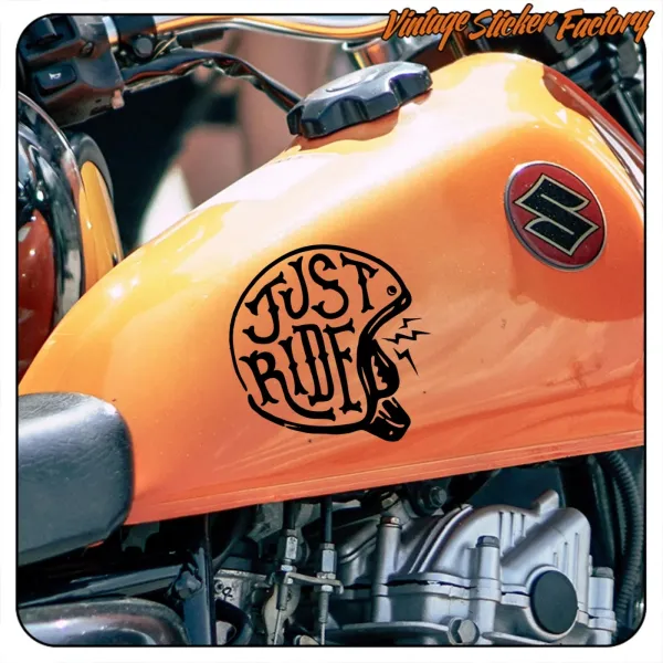 Pegatina Just Ride. Comprar pegatinas.