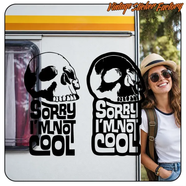 ENTSCHULDIGUNG, ICH BIN NICHT COOL AUFKLEBER. KAUFEN SIE VINYLAUFKLEBER.