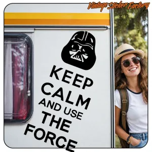 KEEP CALM THE FORCE AUFKLEBER. KAUFEN SIE VINYLAUFKLEBER.