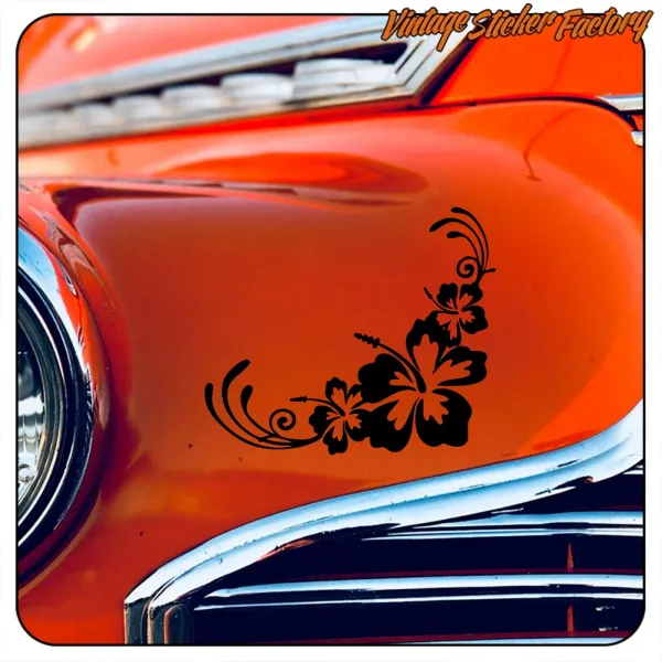 AUTOCOLLANT HIBISCUS. ACHETEZ DES AUTOCOLLANTS EN VINYLE.