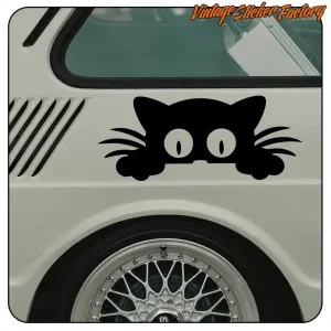 Cat Sticker in Cut Vinyl | Vintage Sticker Factory