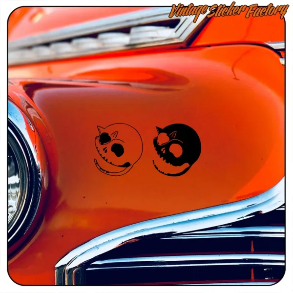 SCHÄDELKATZE AUFKLEBER. KAUFEN SIE VINYLAUFKLEBER.