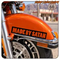MADE BY SATAN STICKER. BUY VINYL STICKERS.
