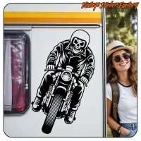 CAFE RACER SKULL STICKER. BUY VINYL STICKERS.