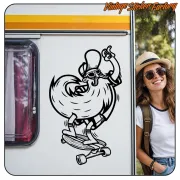 OLD SCHOOL SKATER STICKER. BUY VINYL STICKERS.
