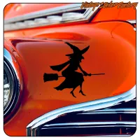 AUTOCOLLANT SORCIÈRE VOLANT. ACHETEZ DES AUTOCOLLANTS EN VINYLE.