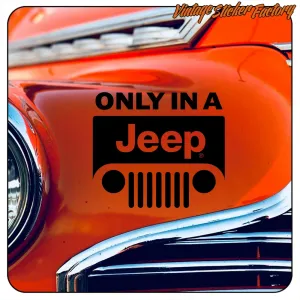 AUTOCOLLANT SEULEMENT DANS UNE JEEP - 2. ACHETEZ DES AUTOCOLLANTS EN VINYLE.