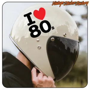 AUTOCOLLANT I LOVE 80'S. ACHETEZ DES AUTOCOLLANTS EN VINYLE.