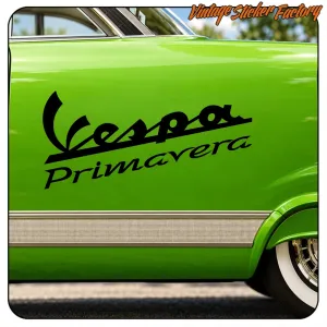 VESPA PRIMAVERA LOGO STICKER. BUY VINYL STICKERS.