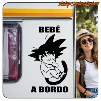 AUTOCOLLANT BÉBÉ GOKU À BORD. ACHETEZ DES AUTOCOLLANTS EN VINYLE.