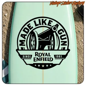 ROYAL ENFIELD - MADE LIKE A GUN AUFKLEBER. KAUFEN SIE VINYLAUFKLEBER.